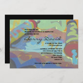 トラ色彩の鮮やかバーバルミツワー招待状 招待状 (正面/裏面)