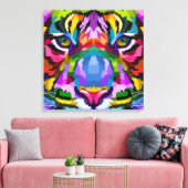 トラ芸術品を気取ったグ キャンバスプリント (インサイチュ (リビング))