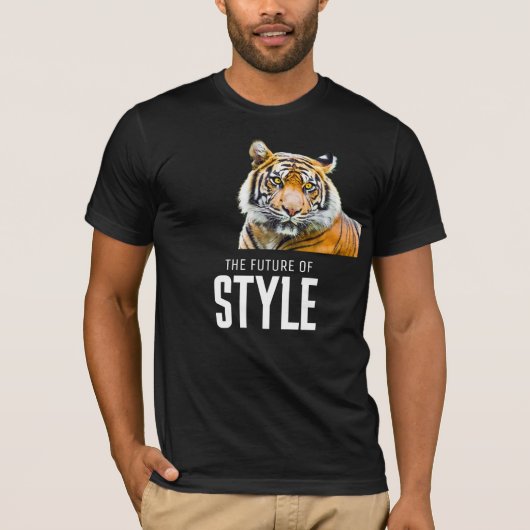 トラ虎グラフィック「スタイルの未来」 Tシャツ (正面)