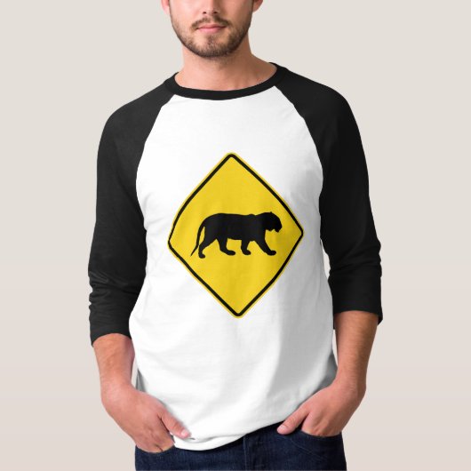 トラ警告Tシャツ Tシャツ (正面)