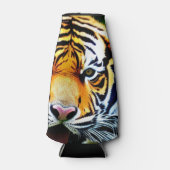 トラ顔野生動物 ボトルクーラー (正面)