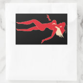 トラ飛んでいるガース – 地獄の天使 長方形シール (バッグ)