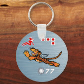 トラ飛んでいるガースWWIIノーズ・アート キーホルダー (正面)