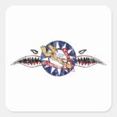 トラ飛んでいるガ平均 スクエアシール (正面)