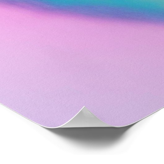 トラ鮮やかカラフル顔はっきりしたモダン野生動物 ポスター (角)