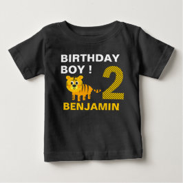 トラ2歳の誕生日パーティー ベビーTシャツ