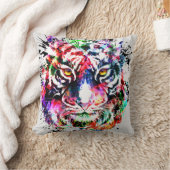 トラ | カラフルスケッチ | 抽象芸術 クッション (ブランケット)