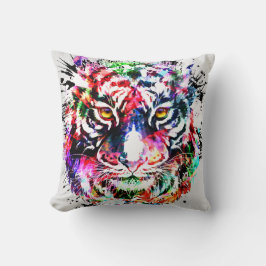 トラ | カラフルスケッチ | 抽象芸術 クッション