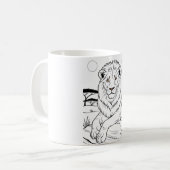 トラ コーヒーマグカップ (正面左)