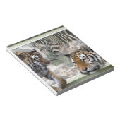 トラ、シマウマ、キリン、原始的なジャングル ノートパッド (アングル)