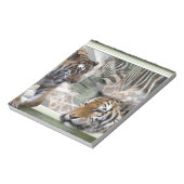 トラ、シマウマ、キリン、原始的なジャングル ノートパッド (回転)