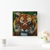 トラ スクエア壁時計 (ホーム)