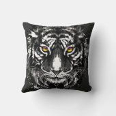 トラ | タイガーカラフルスケッチ | 白黒T クッション (裏面)