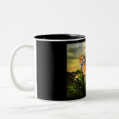 トラ、トラ、燃焼明るいマグ ツートーンマグカップ (左)