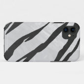 トラ ブラック&ホワイトプリント Case-Mate iPhoneケース (裏面(横))