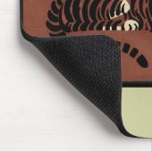 トラ - 古典的な色彩豊かな本のイラスト マウスパッド (コーナー)