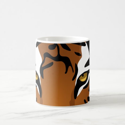 トラ、黒の野生猫 コーヒーマグカップ (中央)