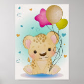 トラ tiger キッズルームポスター サファリ保育園プリント ポスター (正面)