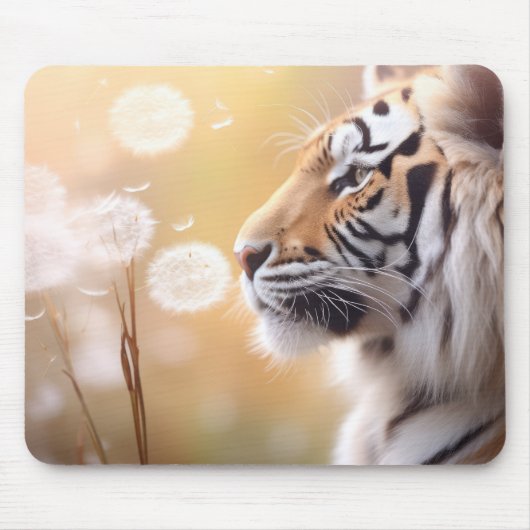 トラ Tiger Wild Animal 穏やか Peaceful マウスパッド (正面)