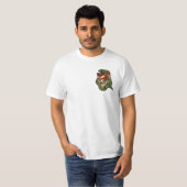 トラ vs ヘビ 激しい野生動物バトル アート tシャツ (正面フル)