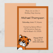 トラGBの誕生日招待状 招待状 (正面/裏面)