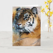 トラIの挨拶状 カード (黄色い花)