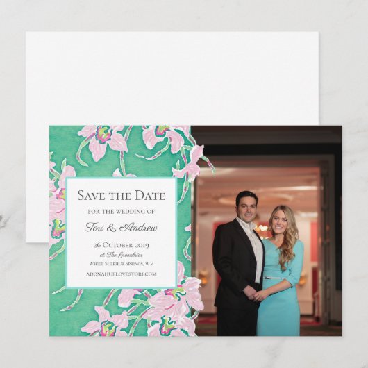 トリの結婚式 Save the Dates 招待状 (正面/裏面)