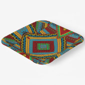 トリアはっきりしたル幾何学模様カラフル民族防法 ペーパープレート (傾斜あり)