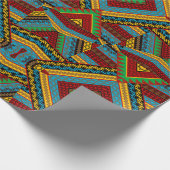 トリアはっきりしたル幾何学模様カラフル民族防法 ラッピングペーパー (角)
