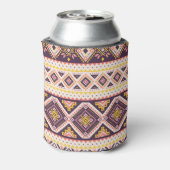 トリアアステカルストライプの、幾何学的パターン。 缶クーラー (缶裏面)