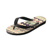 トリアアステカルストライプヴィンテージイラストレーション キッズビーチサンダル (アングル)
