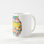 トリアアステカルモダンフクロウイラストレーション コーヒーマグカップ (正面右)