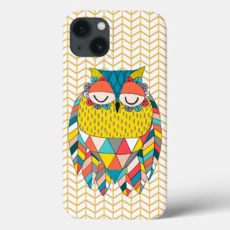トリアアステカルモダンフクロウイラストレーションApple Iphone 13ケース