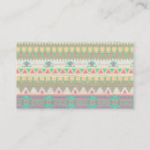 トリアアステカル先住民パステルジオメトリックパターン 名刺 (裏面)