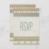 トリアアステカル先住民パステルピーチ/アクア 出欠カード (正面/裏面)