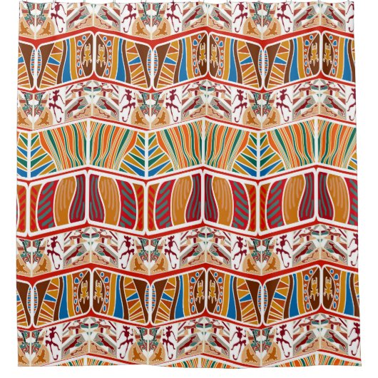 トリアアステカル柄のバスルームの装飾シャワーカーテン シャワーカーテン (正面)