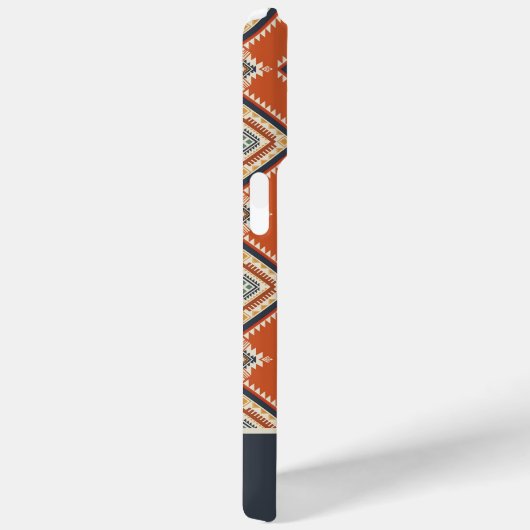 トリアアステカル模様さび青の名パーソナライズされた前 Case-Mate iPhoneケース (裏面 / 右)