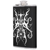 トリアエレガントルのタトゥーデザイン – 黒に白 フラスク (左)