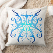 トリアエレガントルタトゥーデザイン – 青 クッション (ブランケット)
