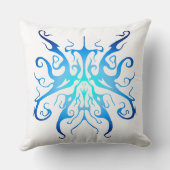 トリアエレガントルタトゥーデザイン – 青 クッション (裏面)