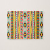 トリアカラフルルアステカ先住民アメリカン・ダイヤモンド ジグソーパズル (横)