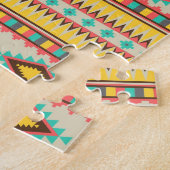 トリアカラフルルアステカ先住民アメリカン・ダイヤモンド ジグソーパズル (側面)