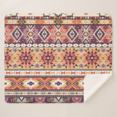 トリアカラフルルスタイル、シームレ鮮やかームパターン。 シェルパブランケット (正面(横))