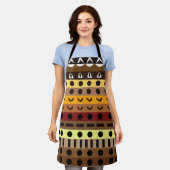 トリアカラフルルデコアートパターン エプロン (着用した状態)