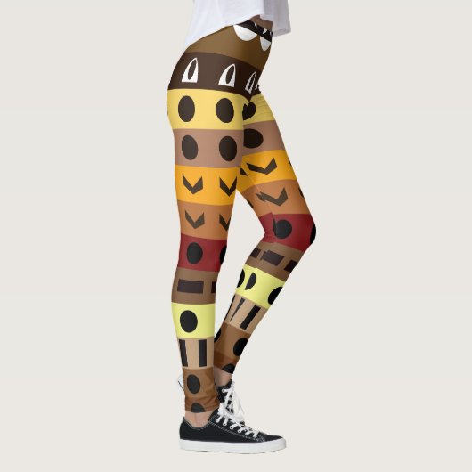 トリアカラフルルデコアートパターン レギンス (右)