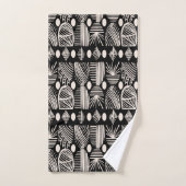 トリアカリブのルの泥の布：黒、白、 バスタオルセット (ハンドタオル)