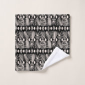 トリアカリブのルの泥の布：黒、白、 バスタオルセット (ウォッシュタオル)