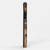 トリアグランジル、茶色とグレーモノグラムの色合い Case-Mate iPhoneケース (裏面/右)