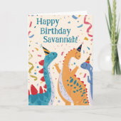 トリアシックトリオフェスティバル恐竜誕生日 カード (正面)