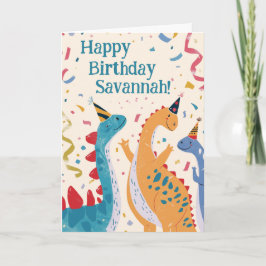 トリアシックトリオフェスティバル恐竜誕生日 カード